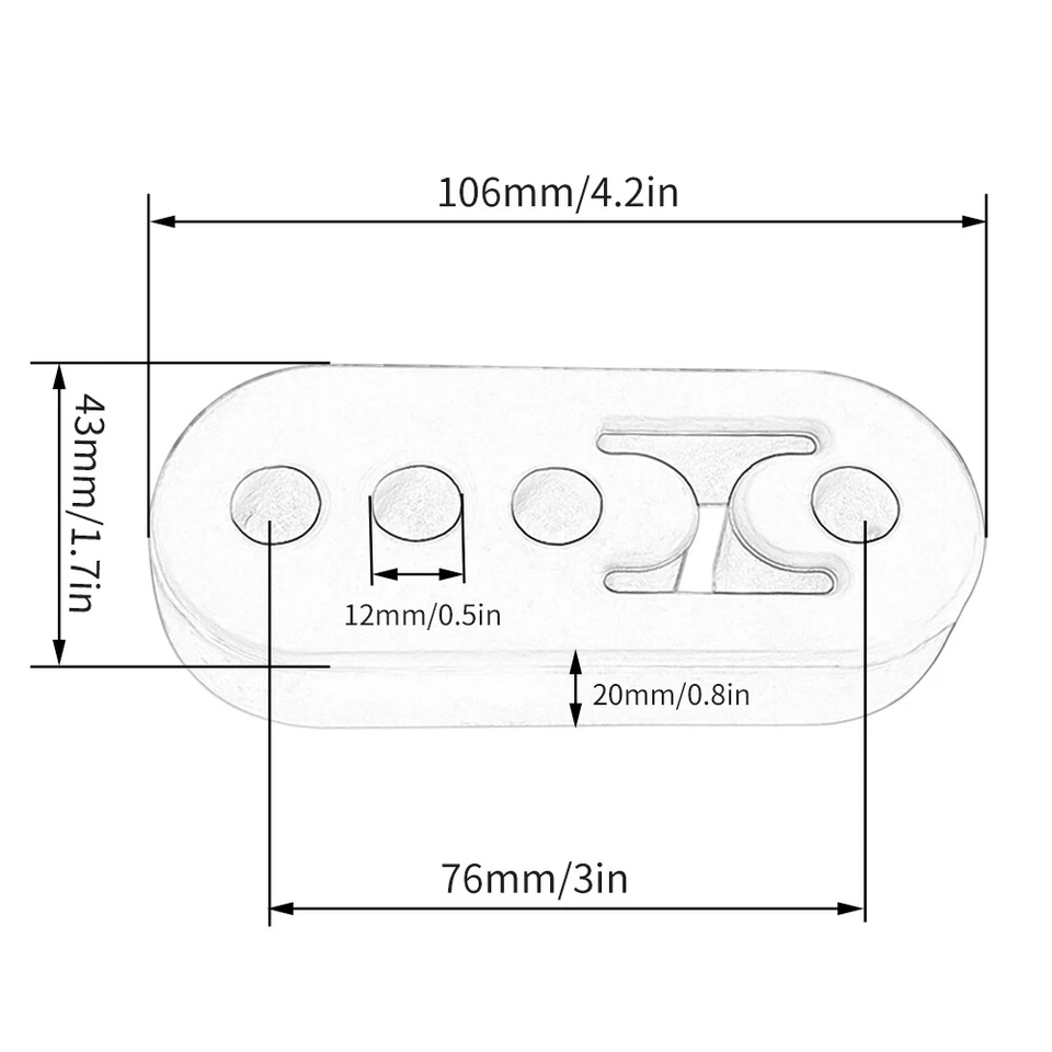 Suspensión de escape 4 piezas aislante goma escape tubo de escape soporte de montaje negro Foto 3 de 4