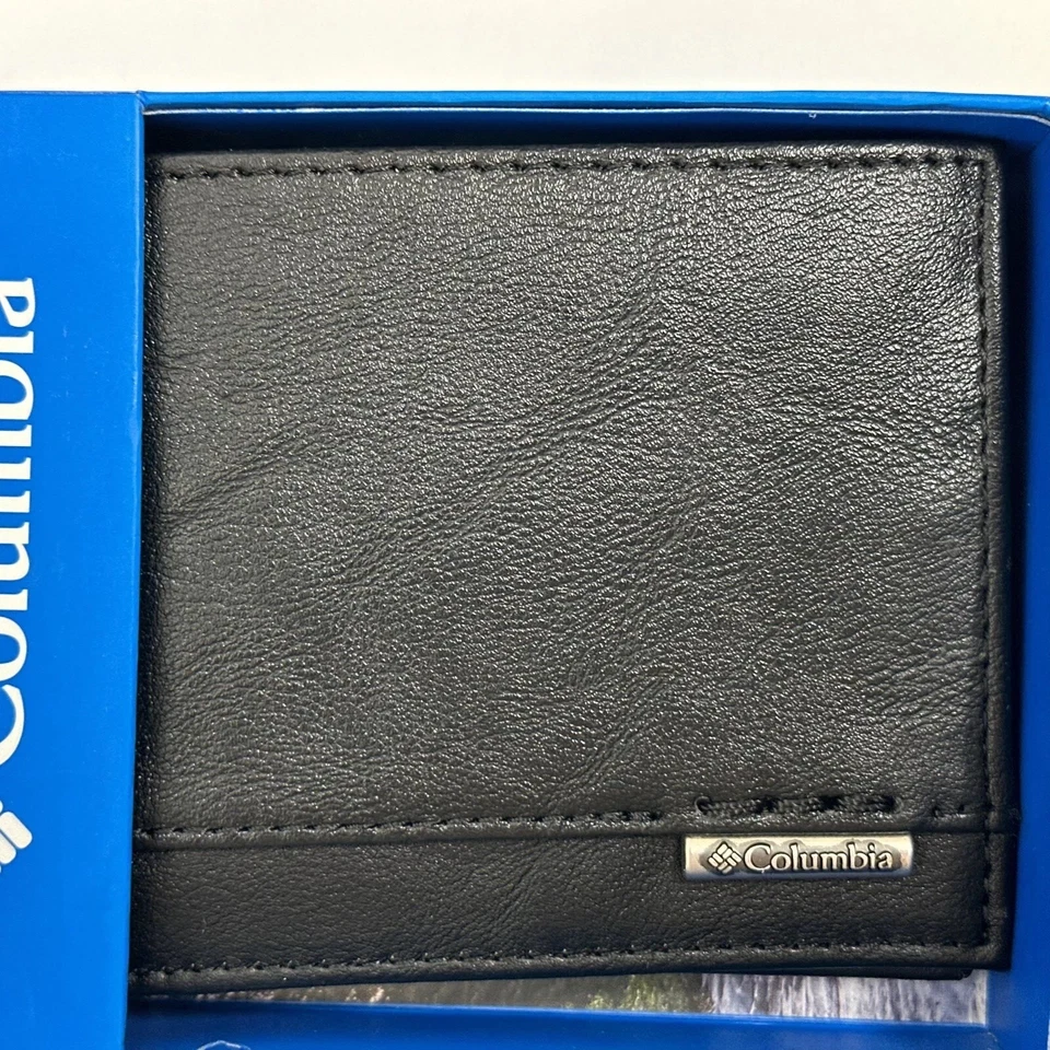 Cartera de cuero negra Columbia para hombre modelo 31CP220081 **NUEVA EN CAJA** **PRECIO DE VENTA SUGERIDO POR EL FABRICANTE $38** Foto 2 de 4