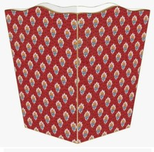 MARYE-KELLEY, French Provencial 'Avignon', Red Wooden Wastepaper Basket, NEW