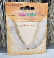 Beads Rock Crystal Nugget Gemstone 10 Piece 8 x 12mm New