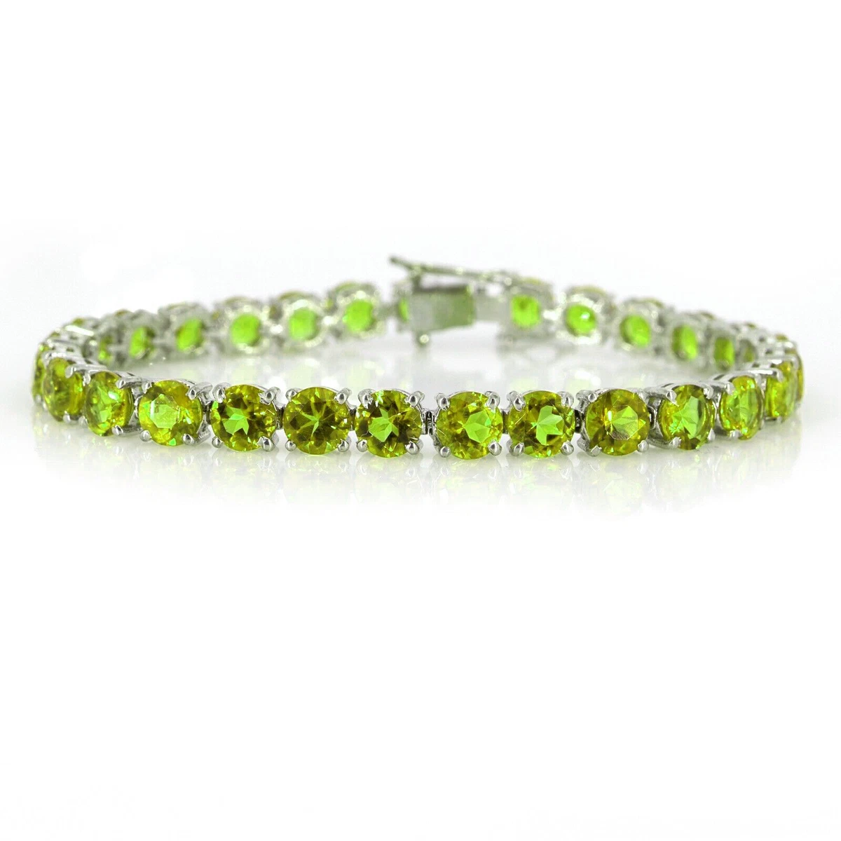 14K Yellow Gold Oval Peridot Bracelet TB997-08 | John Herold Jewelers |  Randolph, NJ