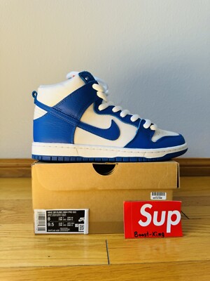 nike dunk high varsity royal blue and white