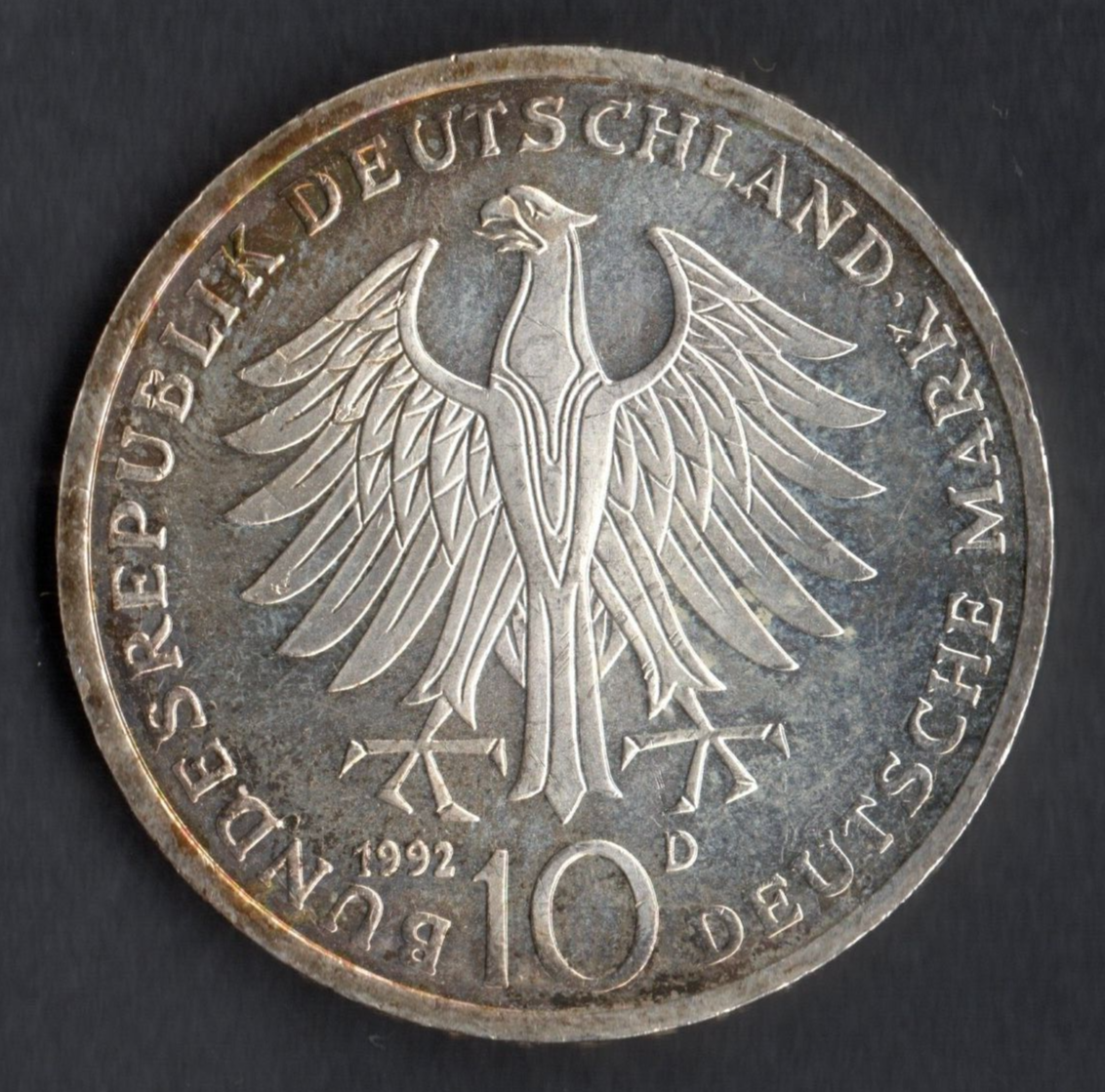 Pièce 10 Deutsche Mark Argent 1992 – Pour Le Mérite – Allemagne