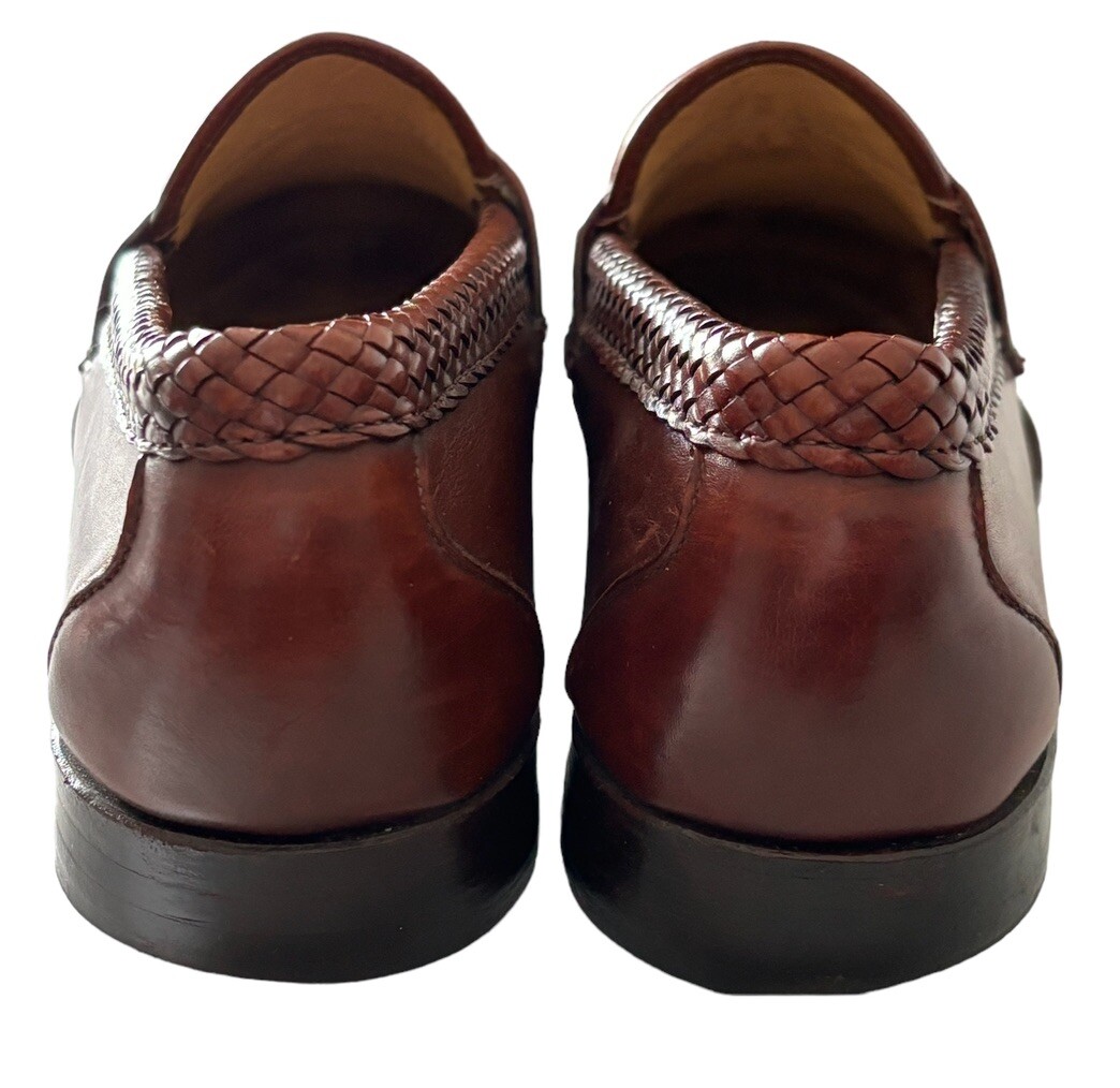 Allen Edmonds MAXFIELD Tassel Dress LOAFERS 10B BRAIDED LEATHER TRIM ITALY! Allen Edmonds Maxfield Mens Tassel Loafers | Mercari main image 3