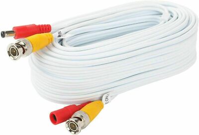 50ft CCTV Security Camera DVR Video Power Surveillance BNC Cable Wire Cord