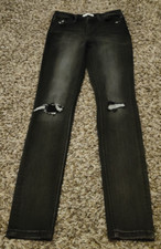 Vervet Jeans Womens 28 Black Distressed Skinny Cotton Stretch Denim