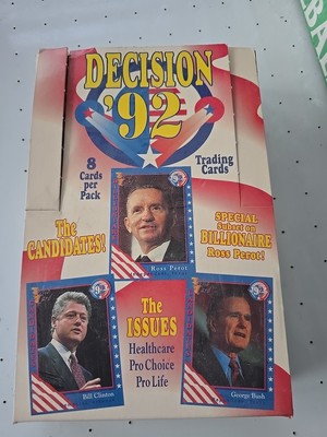 Decision '92 Presidential Race Trading Cards 1992 Wild Cards Sealed Packs (16)