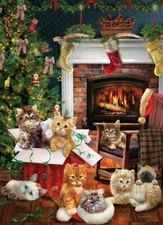 Cobble Hill Christmas Kittens 1000 Piece Jigsaw Puzzle