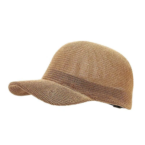 Straw Hat Outdoor Casual Sun Hat Sunscreen Baseball Cap Adjustable Anti-UV Cap - Picture 9 of 13