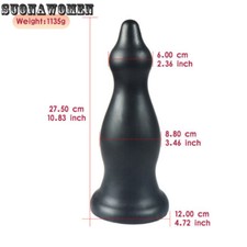 3.5" Huge Thick Dildo Large Wide Dong Big Butt Plug Women Masturbator Sex Toy