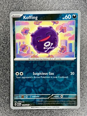 Koffing 109/165 NM Reverse Holo English Pokemon 151 TCG