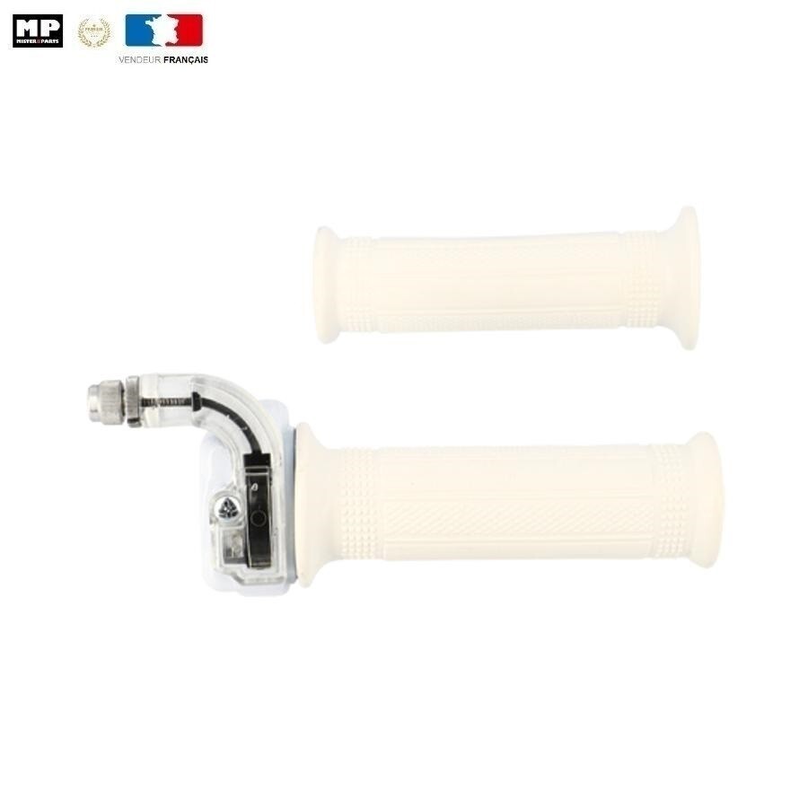 Poignée de gaz mini Targa blanc pour remplacer un accélérateur usé de scooter