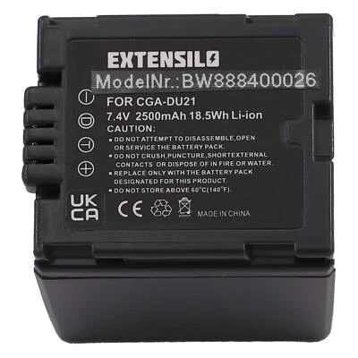 EXTENSILO Batterie pour Panasonic NV-GS10 NV-GS150 NV-GS140 NV-GS120 NV-GS17 2500mAh 7,4V