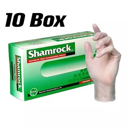 Shamrock Medical Vinyl Examination Gloves Powder Free 1 Case of
