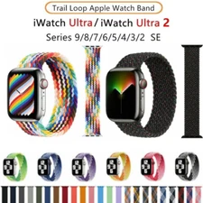 For Apple Watch 10-SE Ultra 2 Braided Solo Loop Band Size 38/41/42/44/45/46/49MM