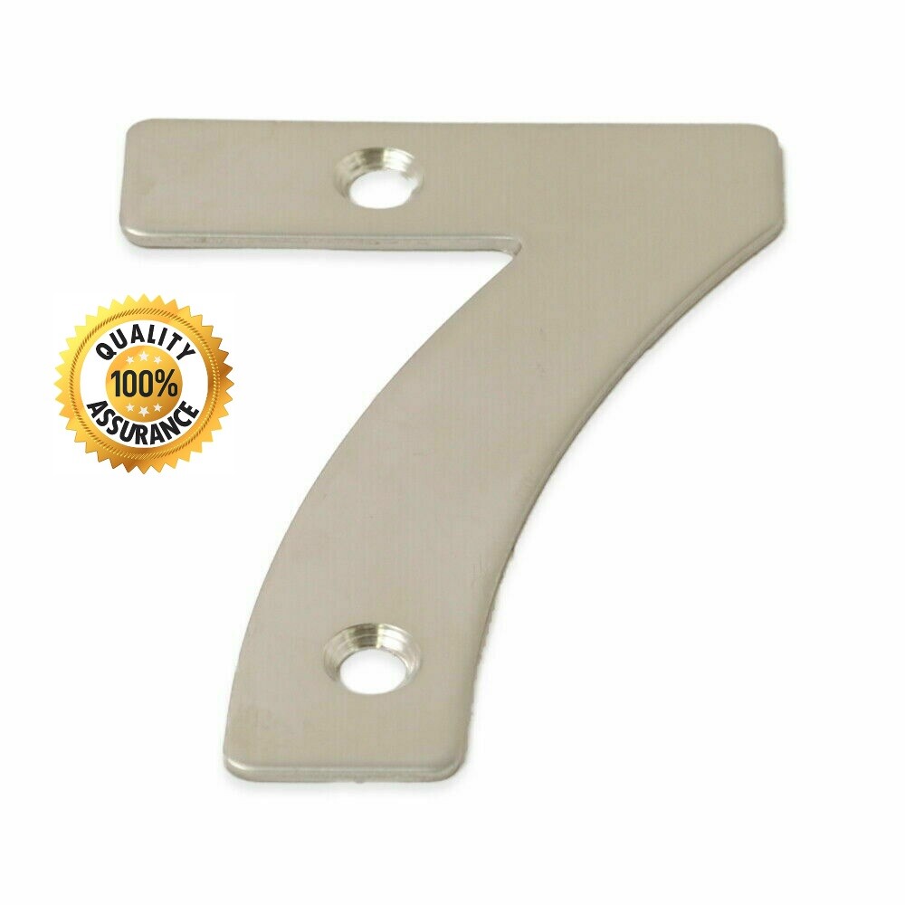 Numero Civico Esterno Moderno Acciaio Inossidabile,altezza 125 Mm, Placcato Nero (Numero 7 Sette - Foto 4