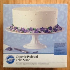 New-In-Box WILTON Ceramic Pedestal Cake Stand
