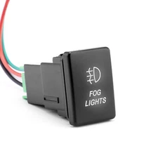 12V Car Push Switch White LED Fog Light ON OFF Button For Toyota Tacoma Tundra