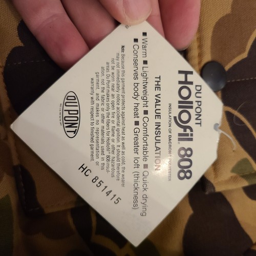 Vintage safTbak Duck Camo Hunting Jacket Size SMALL Rare NWT - Picture 4 of 12