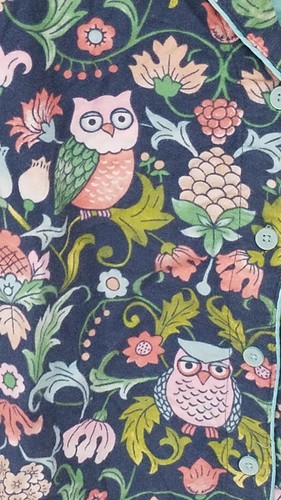 Top de pijama de franela Nick & Nora Owls solo pequeño nuevo - Imagen 2 de 9