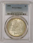 1898 Morgan Silver Dollar Coin from the Philadelphia Mint, PCGS Graded MS63
