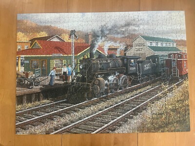 JigSaw Puzzle 1000 Fix Schmid Complete MEMORY JUNCTION Train Station Travel