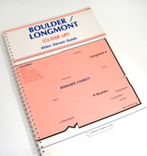 Boulder Longmont Close Up Atlas Street Guide Spiral Bound 1985 Indexed Pierson