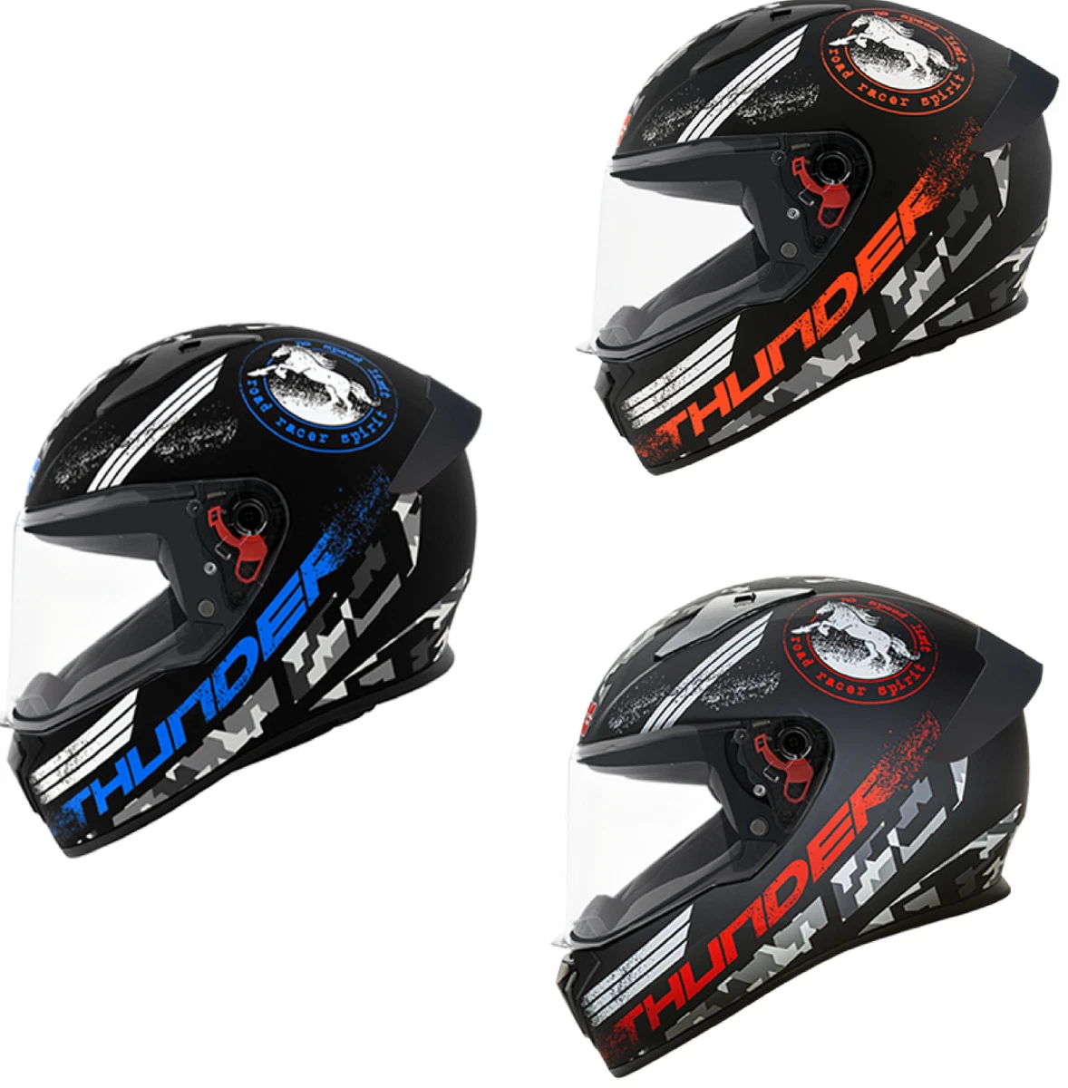 New Full Face Thunder D2 Decor Studds Multi Colour XL Size 600mm