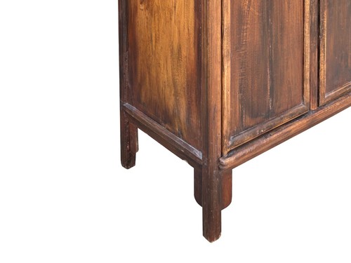Chinese Vintage Brown Patina Simple Two Doors Noodle Storage Cabinet ws4283 - Picture 9 of 13