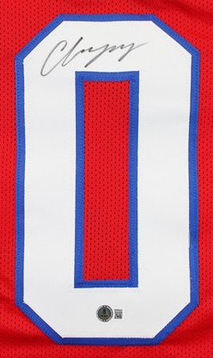 Christian Gonzalez Authentic Signed Red Pro Style Jersey BAS
