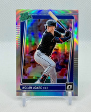 Nolan Jones 2021 Donruss Optic Rated Prospects Silver Holo Prizm #RP25 Indians
