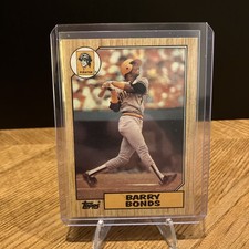 Barry Bonds 1987 Topps Baseball Rookie Card RC # 120 - Pittsburgh Pirates. rookie card picture