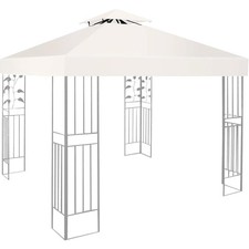 Sturmfestes Ersatzdach für Pavillon – Winterfest 3x3m, Beige mit Doppeldach