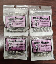 (4) Packs Water Gremlin 1/4 Oz Egg Sinkers Size PEG-9