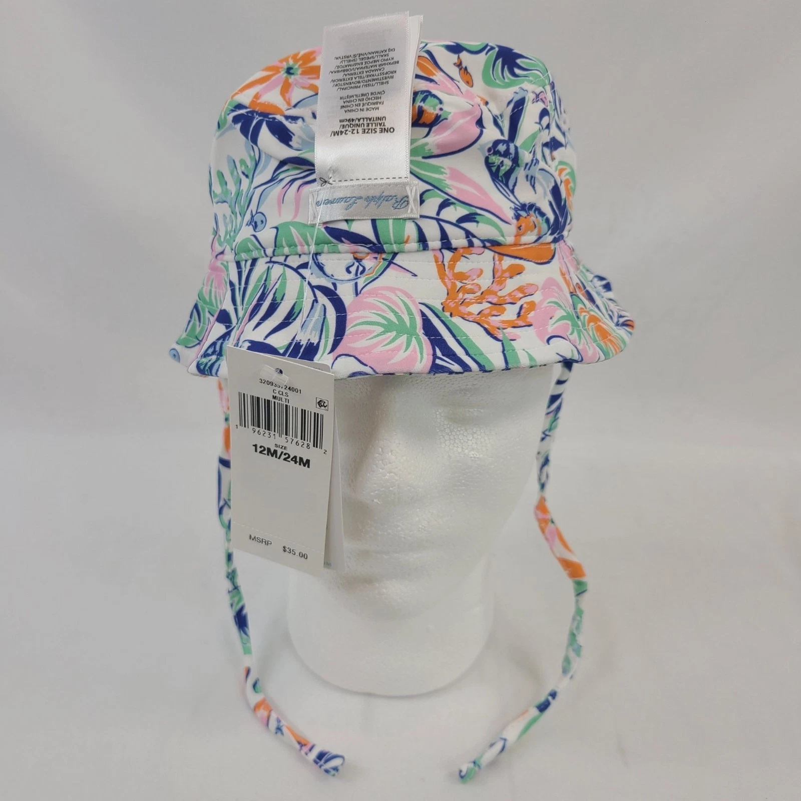 NEW Ralph Lauren Baby Bucket Hat 12M/24M Tropical Print Multi-Color Chin Strap
Opens in a new window