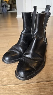 Lauren Ralph Lauren Chelsea Boots Womens 7B Black Leather Pull On Ankle Boots