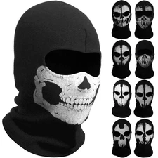 2 Hole Balaclava Ghost Skull Face Mask Halloween Cosplay Motorcycle Helmet Hood