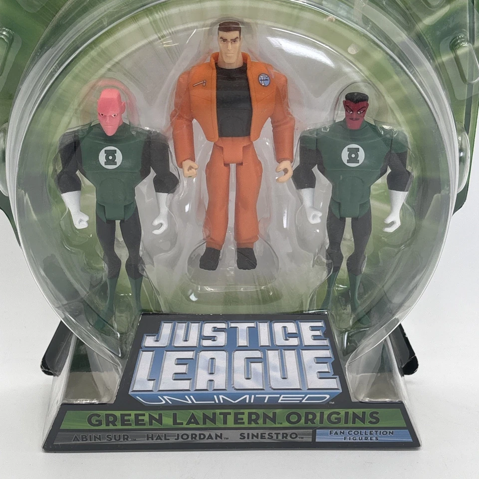 DC Universe Justice League Unlimited Green Lantern Origins paquete de 3 SDCC 2009 NUEVO Foto 2 de 4