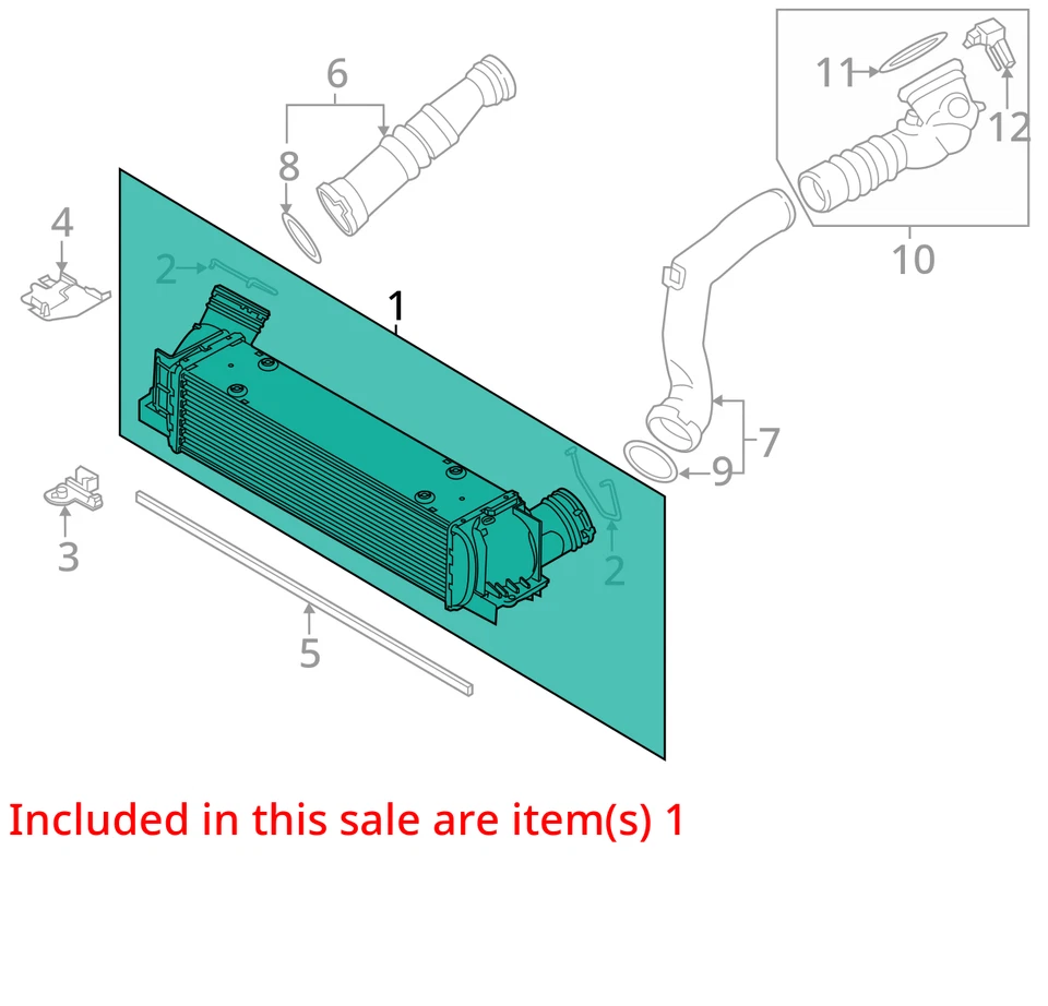 Intercooler BMW X1 2013-2015 93 k millas OEM LKQ Foto 4 de 4