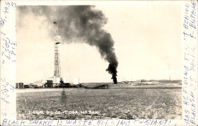 #ad #ad Tioga North Dakota Signal Oil Co Oil Field c1957 Real Photo Vintage Postcard $9.89