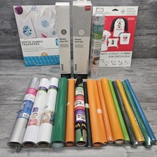 Heat Transfer Vinyl HTV Vinyl Roll T-Shirt/Iron On Heat Press Cut Lot