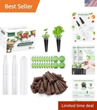 Versatile 160pcs Hydroponic Pods Kit – Grow Sponges, Baskets & Domes Included 0.14 per gallon