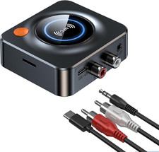 Bluetooth Receiver for Home Stereo, AUX RCA to Bluetooth Adapter for Old Spea...