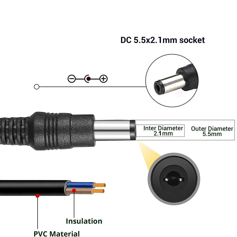 AC to DC 12V 3A Power Supply Adapter 36W for LED Strip Wireless Router IP Camera - Image 4 of 4