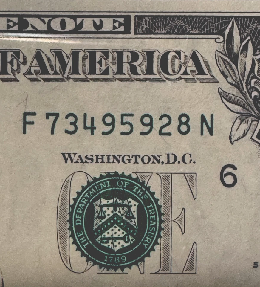 1$ 1988A Atlanta Web-Fed Press Note  F-N Block 1917-F  Plate#5/4 PCGS 65 Gem PPQ - Image 2 of 4