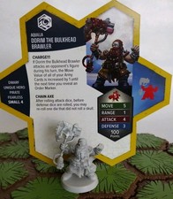 Heroscape AoA Dorim The Bulkhead Brawler miniatura con scheda nuovo