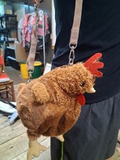 Plush Chicken Crossbody Bag with Adjustable Strap