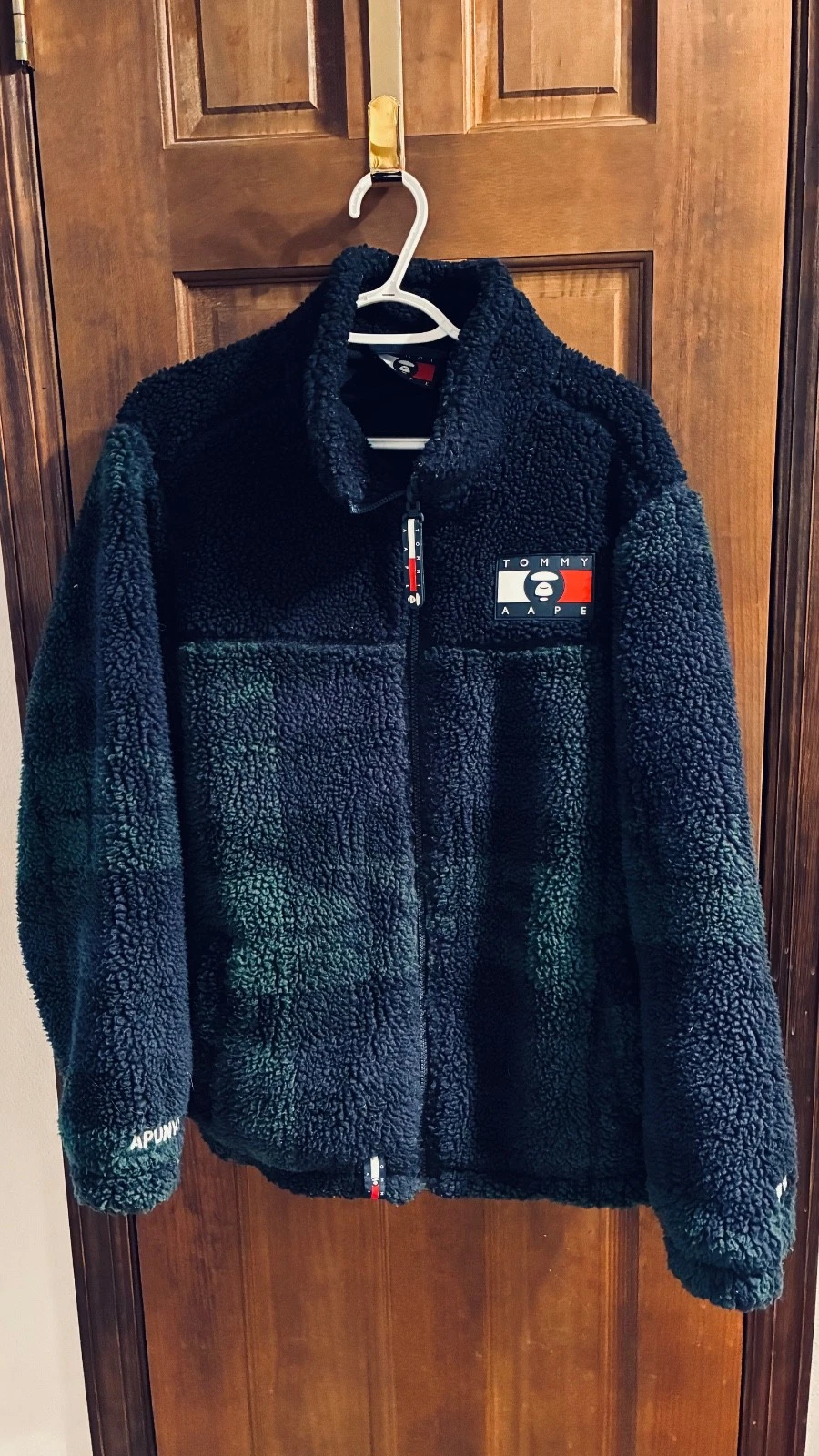 Jacket Coat AAPE by A Bathing Ape Plaid Logo full-Zip Mens MEDIUM Tommy Hilfiger - product detail image 1