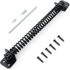 Gate Spring Closure for Wooden Gate | 10” Adjustable Metal Spring Automatic D