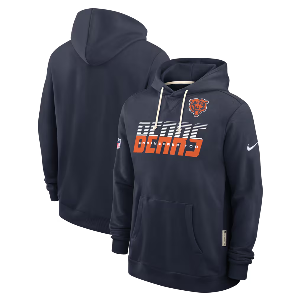 USA購入 ナイキ製 NFL【Chicago Bears】パーカーUS Sサイズ Chicago Bears Nike 2026 Sideline Standard Issue Dri-FIT Hoodie Ben